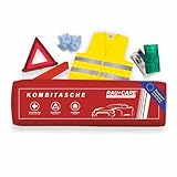 RAU-Trio-Kombitasche 2023/2024 in rot 3in1-Set - Verbandtasche - Inhalt: Erste Hilfe-Set nach DIN 13164 aktueller Stand + Warndreieck ECE-konform + Warnweste nach EN20471 Klasse 2 + 2 Masken EN 14683