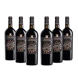 Feudo Apuliano Primitivo di Manduria DOP, Rotwein mit Vollmundigem Geschmack, Warm mit Umhüllendem Abgang, mit Noten Reifer Früchte, 14,5 % Vol., Karton mit 6 Flaschen mit jeweils 750 ml