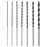 Balkenbohrer Set, Holzbohrer Set 4, 5, 6, 7, 8, 10, 12 mm x 300mm Lang Holzspiralbohrer Bruchfeste Schlangenbohrer, Lange Schalungsbohrer Schlangenbohrer Set für Hartholz Weichholz Sperrholz