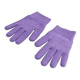 HONITANO Feuchtigkeitsspendende Hautpflege gelhandschuhe für Erwachsene Violett Intensiv Pflegend mit Ätherischem Öl als Pflegehandschuhe für Trockene Hände und Spa anwendung