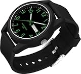 findtime Armbanduhr Herren Quarzuhr Analog, Sporliche Uhr Herren Damen 50M Wasserdicht Silikonband Casual Armbanduhren für Jugendliche mit Datum Wochentag Leuchtzeiger Große Zahlen
