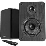 LONPOO 60W Aktiv Regal-Lautsprecher, PC-Lautsprecher mit Bluetooth/Optical/RCA/AUX-IN, 4-Zoll-Tieftöner &1-Zoll-Hochtöner Heimstereo-Lautsprecher (LP42A)