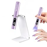 Asimebesty UV Lampe für Gelnägel, Wiederaufladbar Mini U V LED Lampe für Nägel, Kleine UV Nagellampe für Gel Nagellack mit Ständer, 20/60/90S, zum Aushärten von Nagelkleber Nail Tips, Violett