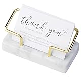 VZLYMTV Visitenkartenständer und Visitenkartenhalter - Premium Marble und Metall Visitenkarten Aufbewahrung und Ausstellung für Büro und Schreibtisch