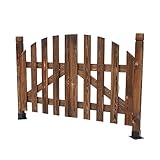 Freistehendes Gartentor aus Holz, Blumenständer, Hofdekoration, einfache Installation, anpassbare Größe, Braun, 70 x 90 cm