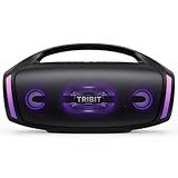 TRIBIT StormBox Blast 2 Bluetooth Lautsprecher, 200W tragbarer Lautsprecher mit Subwoofer, XBass, LED-Leuchten, Bluetooth 5.4, IP67, Std., Karaoke Funktion - Perfekt für Outdoor Party/Strand