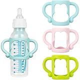 KIRZAX 3 Stück Babyflaschen Griffe,Baby-Silikon-Flaschengriffe, Silikon-Babyflaschengriffe, Flaschengriff Halter für Kinder Kleine Hand Greifdesign, Baby-Selbstfütterung