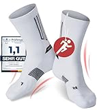 CORE GORIMO - Laufsocken Kompression - Anti-Blasen Schutz - Kompressionssocken Damen & Herren zum laufen, running und beim Sport (35-38, Weiß)