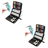 STOBOK 2 Sätze Farbblei-set Bleistifte Skizzieren Farbmarker Waldlos Federmäppchen Ästhetik Pastelle Färbung Farbe Malbuch Kunst Basierend Premier Farbstift Punkt Anspitzer Neon Hölzern