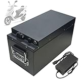 SSCYHT LiFePO4 Akku 48V Lithium Batterie 26Ah Ersatzakkus 48V Motorradbatterien für 250W - 1300W Motoren mit Ladegerät und Schalter