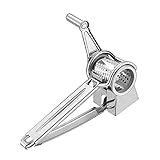 DECHOUS 1stk Edelstahl Käses Hobel Knoblauch Lockenwickler Reiben Käsereibe Küchenreibe Handreibe Kurbelreibe Handkurbel Reibe Hobel Rostfreier Stahl Silver