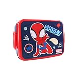 My sweety pop - Brotdose Spidey – Lunchbox – für Kinder – Krippe – Kindergarten – Schule – Urlaub – Mahlzeit – 16 cm – Geschenkidee (Spidey – Blau/Rot)