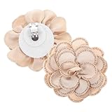 LIFKOME 2St Abnehmbare Schuh hochzeitsschuhe Brautschuhzubehör dekorative Schuhschnalle Schuhclips für Damen Clips für Schuhdekorationen Schuhzubehör-Clips Stoff Coffee