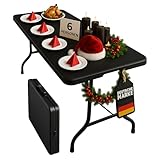 Floordirekt- Gartentisch Klappbar Kunststoff 180x73 cm - Buffettisch mit Tragegriff - Klapptisch für Garten Terrasse und Balkon - Campingtisch 6 Personen (Kyoto)