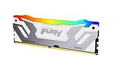 Kingston Fury Renegade DDR5 RGB Silber/Weiß XMP 24GB 8000MT/s CL38 DIMM Desktop Gaming Speicher Einzelmodul - KF580C38RWA-24