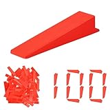 Flintronic Fliesenkeile, 100 Stück Keile Kunststoff, Laminat Abstandshalter, Zuglaschen, Montagekeile, Nivelierset Fliesen, Fliesenverlegehilfe Set, Fliesen Werkzeug für DIY and Profi