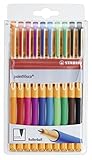 Tintenroller - STABILO pointVisco - 10er Pack - mit 10 verschiedenen Farben
