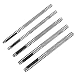 SEWOART 5 Teiliges Lederlocher Set Lochstanzer Für Gürtel Handgefertigte Lederarbeiten Inklusive Zubehör Für Präzise öcher Und Ösen Ideal Für DIY Projekte