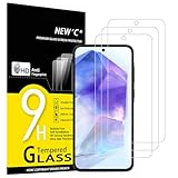 NEW'C 3 Stück, Panzer Schutz Glas für Samsung Galaxy A55 5G, Frei von Kratzern, 9H Härte, HD Displayschutzfolie, 0.33mm Ultra-klar, Ultrabeständig