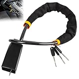 WIYETY Lenkradkralle: 3 Schlüssel Lenkradschloss für Auto, Universelle Passform für Auto Diebstahlschutz mit Nylonabdeckung Gurtsteckdose, Strapazierfähig