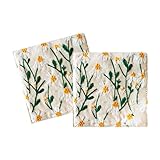 WZBHCZLJ Hitzebeständige Doppellagige Untersetzer Verziert Mit Stickerei Aus Baumwollleinen Für Frontschutz Und Einzigartige Dekore Einfache Reinigung