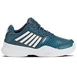 K-Swiss Court Express Carpet Tennis Shoe, Indian Teal/White/Aqua Splash, 38 EU