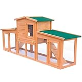 Tiere, großer Kaninchenstall, Kleintierhaus, Haustierkäfig, mit Dächern aus Holz, Haustierbedarf, Kleintierbedarf, Kleintierbedarf, Lebensräume für kleine Tiere