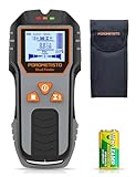 Leitungssucher Ortungsgerät, POROMETISTO DSF01 Wand Scanner, 6-in-1 Multifunktional Stud Finder | Leitungssuchgerät für Holzstuden, Eisenmetalle, Nichteisenmetalle, AC Kabel