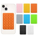 JAMSSOW 8 Stück Saugnapf Silikon Handyhalterung, Vielseitig Einsetzbar, Selbstklebend für Alle Handy Modelle