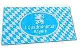 Funice 3795 Handtuch 1 qm Bayern mit Löwe, Strandtuch bayrisch blau und weiß - Badelaken 150 x 70 cm