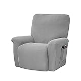 Stretchhusse für Relaxsessel Sesselbezug,4-Teilig Sesselschoner, Elastisch Bezug für Fernsehsessel Liege Sessel Schaukelstuhl Relaxstuhl