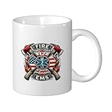 Trinkbecher Feuerwehr Ems 330Ml Tasse Keramik Mit Henkel Becher Für Glühwein Männer Alltag