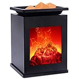 SALKING Kamin Elektrische Duftlampe Für Wachs, Metall Aromalampe mit elektrische Heizplatte, Kerzenwärmer Lampe für Zuhause, Schlafzimmer, Dekoration und Geburtstagsgeschenke