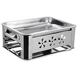 JOINPAYA Robuster Edelstahl Bbq Grillrost mit Lüftungsschieber und Auffangschale Wetterfester Holzkohle Grillofen für Outdoor Camping Picknick und Heimgebrauch