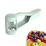 LERANXIN Tomatenschneider Obstschneider, Edelstahl Trauben Schneider, Traubenschneider Viertelschneider zum Schneiden von Tomaten, Weintrauben und Erdbeeren