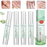 4 Stück Nail Care Pen,Nagelpflegestift Gepflegte Fingernägel & Fußnägel mit Teebaumöl,Aloe Vera & Vitamin E