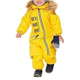 Junge Track Anzug Größe 8 Schneeanzug Kinder Jungen Skianzug Thermo Skioverall Winter Warm Schnee Overall Winddicht Winteranzug mit Abnehmbarer Kapuze Schlammanzug Outdoor Softshell Junge 12 Monate