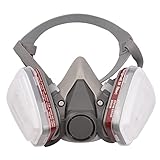 ACAGALA Wiederverwendbare Atemschutzmaske Halbmaske 6200 Gasmaske Atemschutz Atemschutzmaske mit Schutzbrille zum Lackieren Organischer Dampf Schweißen Polieren Holzbearbeitung