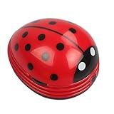 Chofit Niedlicher Mini-Schreibtischreiniger, tragbarer Käfer-Staubsauger, Krümelkehrer, Schreibtisch-Staubsauger, Mini-Hoover (rot)