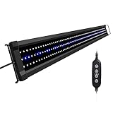 NICREW ClassicLED G2 Aquarium Beleuchtung, verstellbare LED Lampe mit Mondlicht, IP67 wasserdicht für Süßwasser-Aquarien, 118-150cm