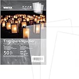 WINTEX Transparentpapier bedruckbar A4 50 Blatt 100g/m² - Transparentpapier weiß - Pergamentpapier zum Bedrucken - Architektenpapier bedruckbar - Pauspapier A4 - Tracing Paper