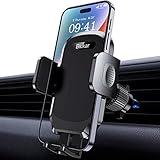 Blukar Handyhalterung Auto Lüftung, Handyhalter für Autos 360° Drehbar, KFZ Autohalterung mit Upgrade Stabilerem Hakenclip & EIN-Knopf-Release für iPhone, Galaxy und Alle 4,0-6,7 Zoll Smartphone
