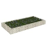 Hochbeet aus Metall Stahl für Balkon - Gabionen-Hochbeet 200x100x20 cm Terrasse oder Garten Kräuterbeet Gemüsebeet