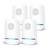 Professioneller Ultraschall Schädlingsbekämpfer,4erPack Ultraschall Mäuseschreck für Haus, Garten,Ultraschall Schädlingsbekämpfer Effektiv gegen Mäuse und Ratten,Mücken, Kakerlaken, Motten, Ameisen