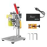 Yofuly Säulenbohrmaschine Mini-Bohrmaschine mit 7 Geschwindigkeiten, Mini Bank Tischbohrmaschine Drehzahlreglung Bankbohrmaschine für Holz, Metall und Kunststoff Electric Drill Press