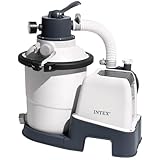 Intex 26642 – Sandfilterpumpe Krystal Clear mit RCD, Wasserdurchfluss 3500 l/h, Systemdurchfluss 2000 l/h, Kunststoff, Weiß