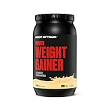 Body Attack Weight Gainer - Vanilla, 1,5 kg - 100% Masseaufbau, Kohlenhydrat-Eiweißpulver zum Muskelaufbau mit Whey-Protein, ideal für Hardgainer