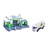 Majorette Petrol Station BP (inkl. Spielzeugauto) - Spielzeug-Tankstelle mit Waschanlage, Shop, Zapf- und Ladesäulen & vielen Funktionen, Auto-Spielset für Kinder ab 5 Jahre, 17x28x10 cm