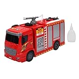SPYMINNPOO Feuerwehrauto-Spielzeug, Reibungsbetriebenes Feuerwehrauto mit Wasserspray und LED-Lichtern für Rollenspiele und Fantasievolles Spielen für