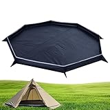 Yorajuy Zelt-Bodenschutzmatte, achteckig, Zeltbodenschoner, leichte Bodenplane, robuste, wasserdichte Campingplane für Strand, Rucksackreisen